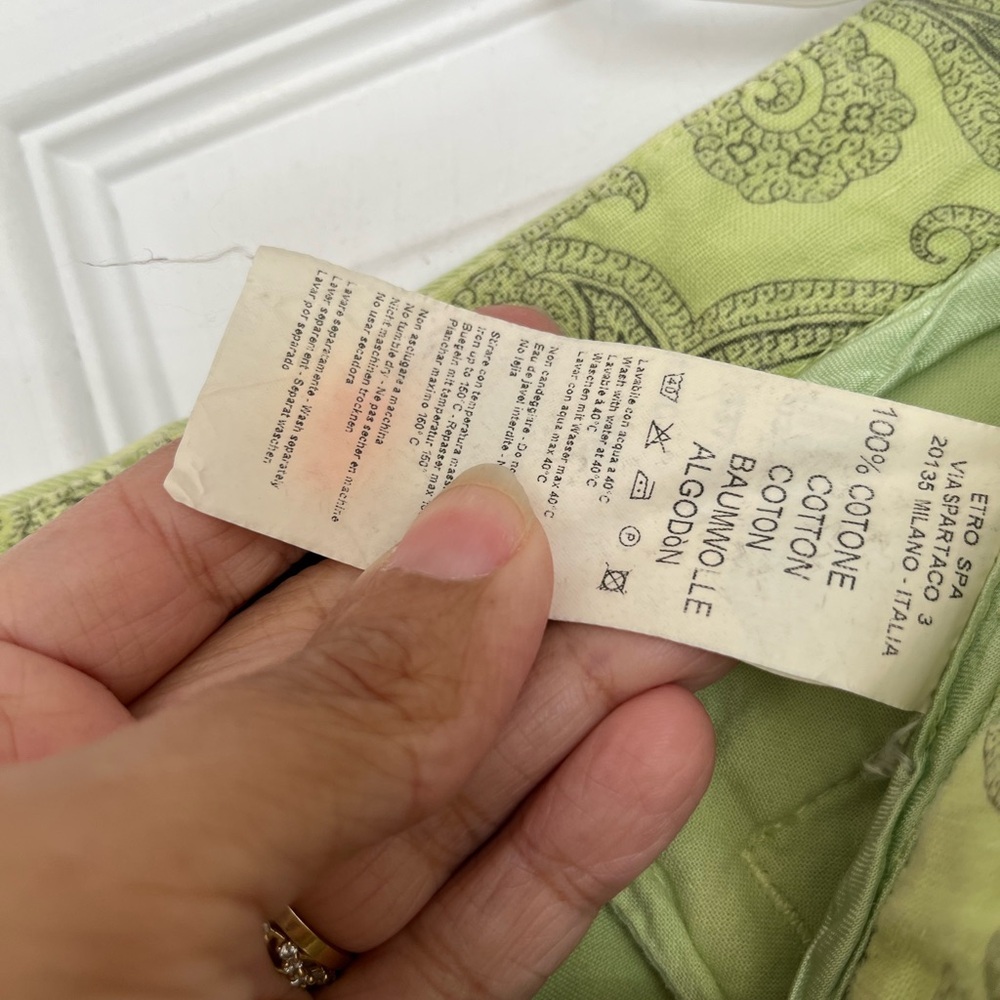 Etro Green Chinos with Straight Leg and Relaxed Fit Euro Size 48 US Size 12 - Picture 10 of 17